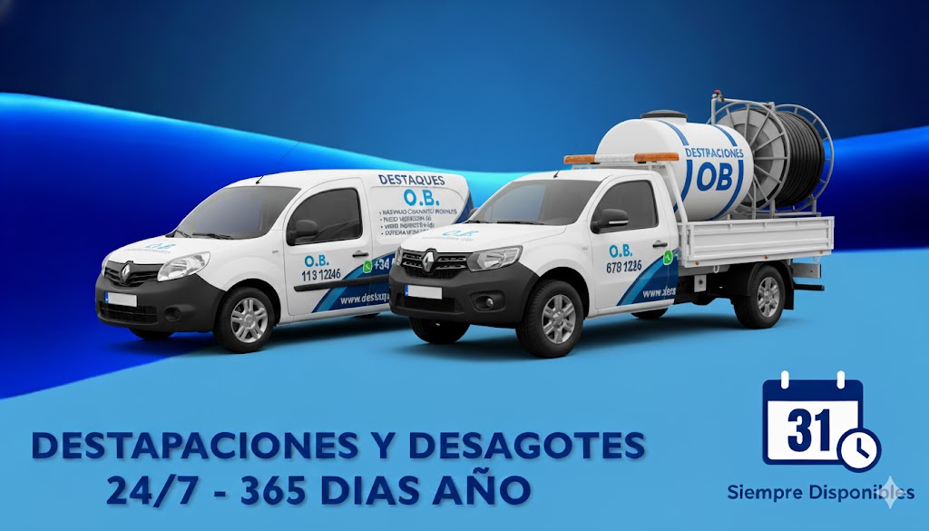 Vehículo de Destapaciones Omar 24 HS en servicio